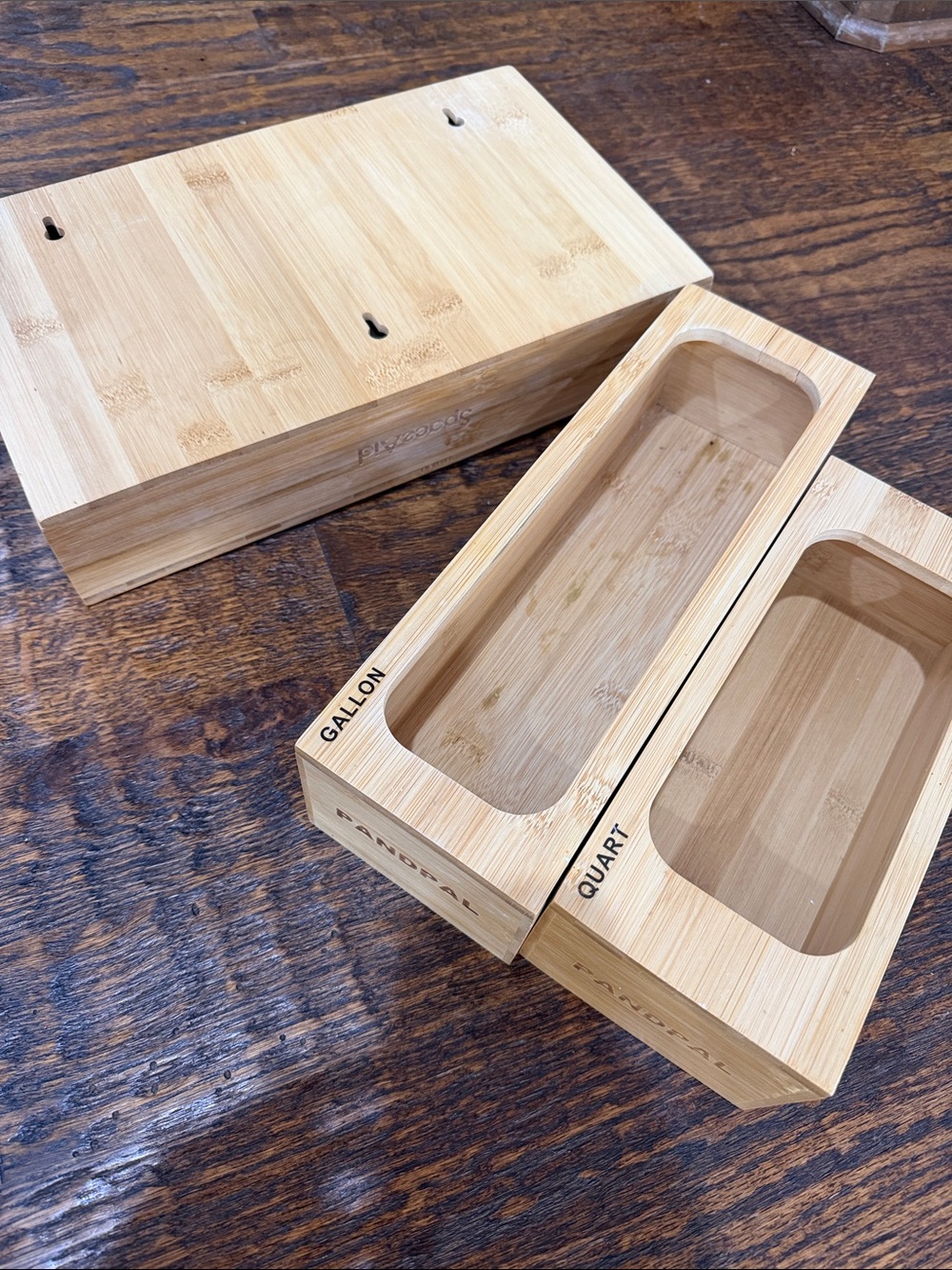 Bamboo Kitchen Storage Organizer Set - Natural - Picture 2 of 2